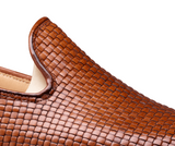 Tan Braided Leather Forst Loafers