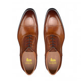 Tan Leather Woodford Balmoral Toe Cap Oxfords 