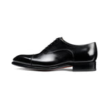 Black Leather Woodford Balmoral Toe Cap Oxfords 