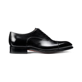 Black Leather Woodford Balmoral Toe Cap Oxfords 