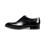 Height Increasing Black Leather Woodford Balmoral Toe Cap Oxfords - Formal Shoes