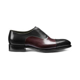 Black and Wine Burgundy Brown Leather Woodford Balmoral Toe Cap Oxfords