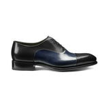 Height Increasing Black and Navy Blue Leather Woodford Balmoral Toe Cap Oxfords