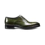 Height Increasing Olive Green Leather Woodford Balmoral Toe Cap Oxfords