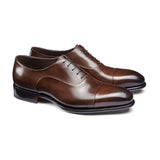 Flat Feet Shoes - Brown Leather Woodford Balmoral Toe Cap Oxfords with Arch Support