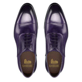 Purple Leather Woodford Balmoral Toe Cap Oxfords