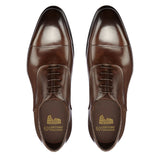 Flat Feet Shoes - Brown Leather Woodford Balmoral Toe Cap Oxfords with Arch Support