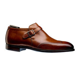 Height Increasing Tan Leather Alnwick Monk Strap Shoes