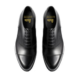 Height Increasing Black Leather Broxtowe Balmoral Oxfords