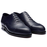 Flat Feet Shoes - Navy Blue Leather Broxtowe Balmoral Oxfords with Arch Support