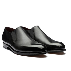 Black Leather Worthing Loafers