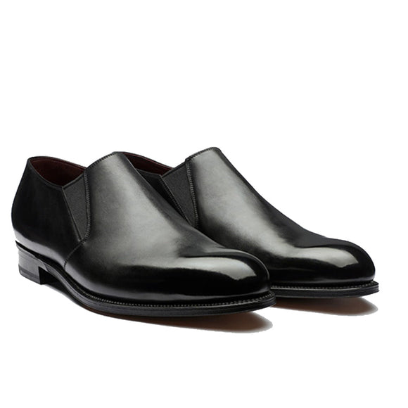 Height Increasing Black Leather Worthing Loafers