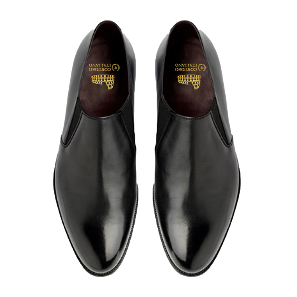 Black Leather Worthing Loafers