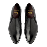 Flat Feet Shoes - Black Leather Worthing Loafers with Arch Support